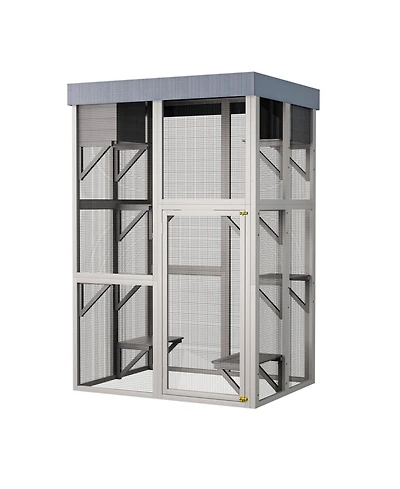 Streamdale Furniture 70.5" Outdoor Catio with Platforms & Napping Houses