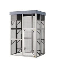 Streamdale Furniture 70.5" Outdoor Catio with Platforms & Napping Houses