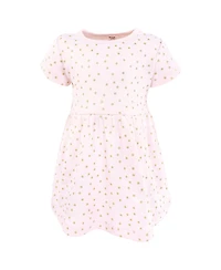 Hudson Baby Toddler Girls Cotton Dresses 2pck, Multicolor Sea Shells