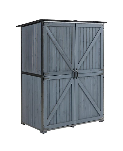 Streamdale Furniture Outdoor Storage Cabinet - Blue Gray