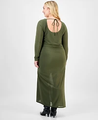 Bar Iii Plus Mesh Maxi Dress, Macy's Exclusive