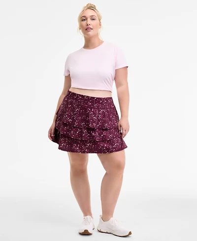 Id Ideology Plus Flounce Performance Skort, Exclusively at Macy's