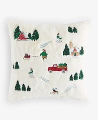 Holiday Lane Snow Village Decorative Pillow, 20" x 20", Exclusively for Macy's