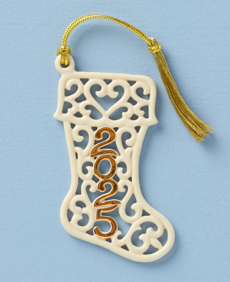 Lenox 2025 A Year to Remember Stocking Ornament