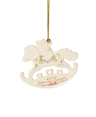 Lenox 2025 Baby's 1st Christmas Rocking Horse Ornament