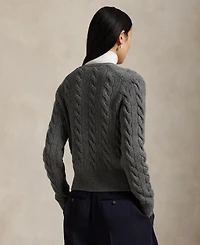 Polo Ralph Lauren Women's Cable-Knit Wool-Cashmere Cardigan Sweater