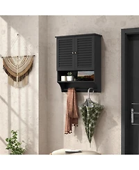 Volenca 2-Doors Bathroom Wall-Mounted Medicine Cabinet with Towel Bar