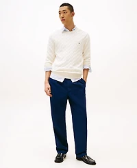 Tommy Hilfiger Men's Classic Cable Crewneck Sweater