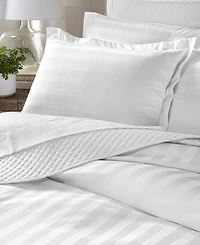 Charter Club 1.5" Stripe 550 Thread Count 100% Cotton 3-Pc. Comforter Set, Full/Queen, Exclusively at Macy's