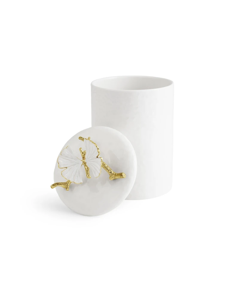 Michael Aram Butterfly Ginkgo Gold Medium Porcelain Canister