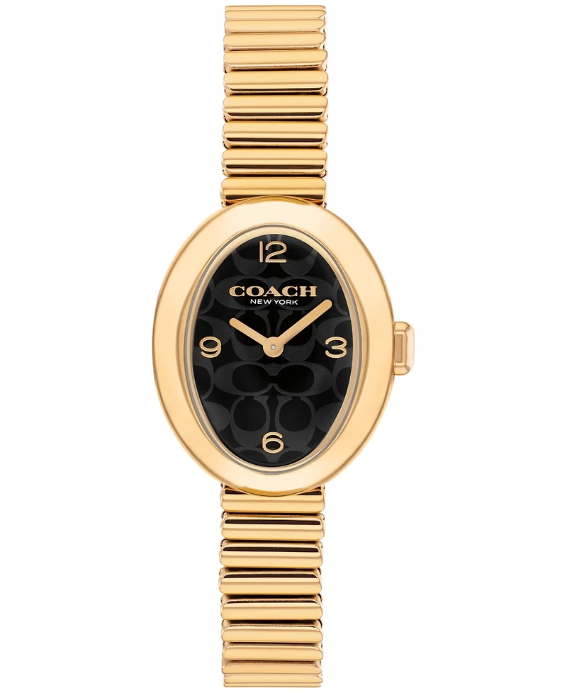 Coach Women's Sammy Gold Tone Stainless Steel Stretch Bracelet Watch
