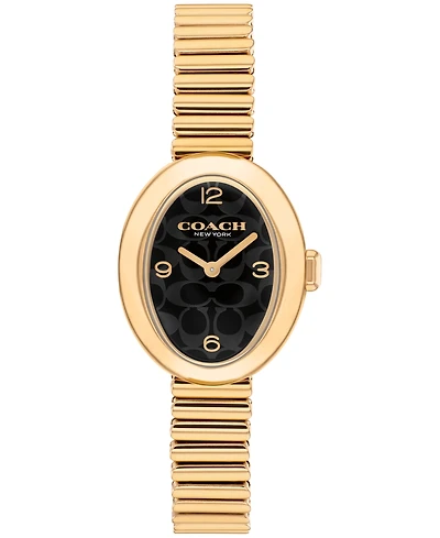 Coach Women's Sammy Gold Tone Stainless Steel Stretch Bracelet Watch