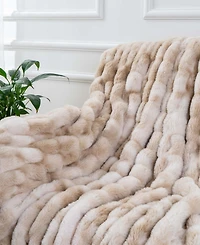 Battilo Luxurious Reversible Rabbit Faux Fur Throw