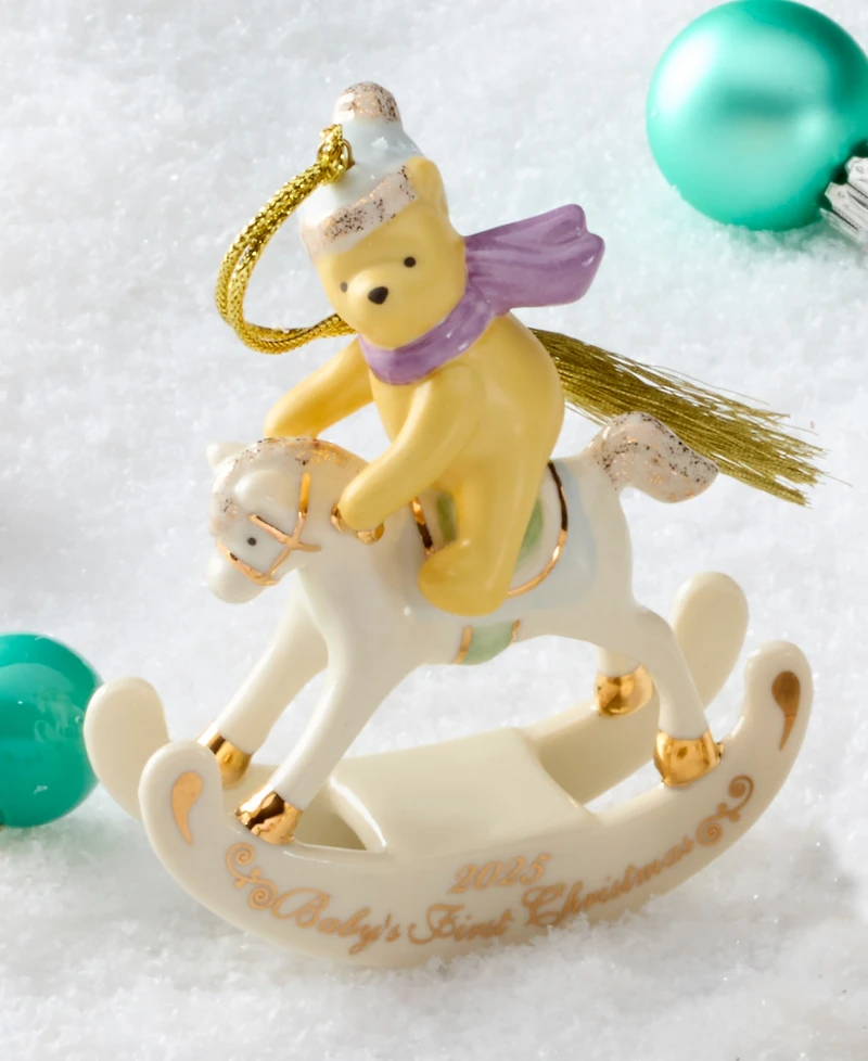 Lenox 2025 Winnie the Pooh Baby's 1st Christmas Ornament
