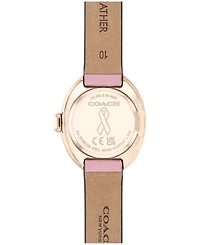 Coach Women's Sammy Pink Leather Strap Breast Cancer Awareness Watch, 22.5mm