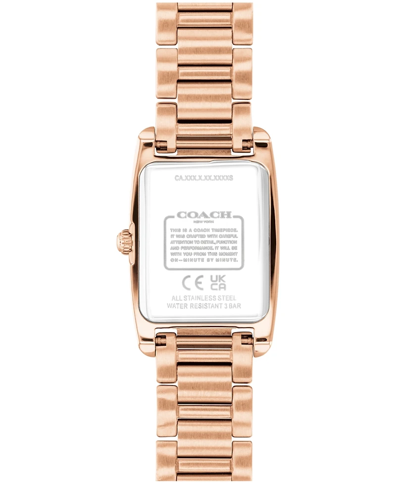 Coach Women's Reese Rose Gold Tone Stainless Steel Bracelet Watch, 20mm