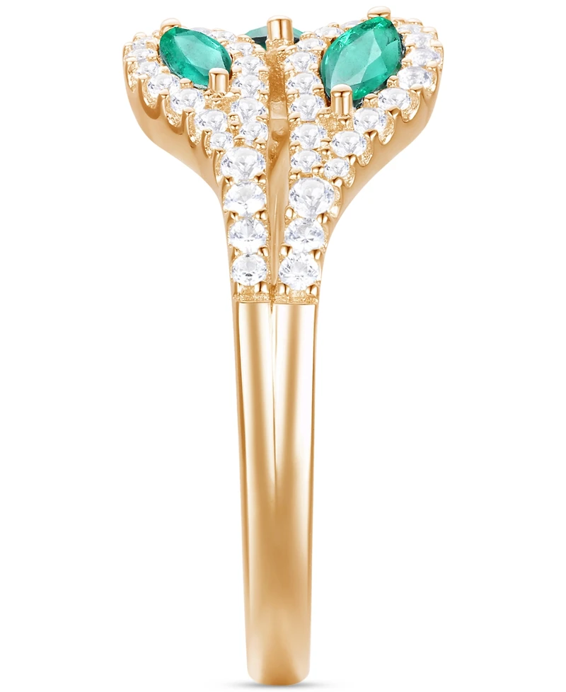 Gemstone (5/8 ct. t.w.) & Diamond (1/3 Multi-Stone Ring 14k Gold