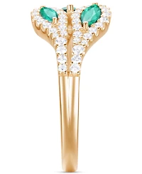 Gemstone (5/8 ct. t.w.) & Diamond (1/3 Multi-Stone Ring 14k Gold