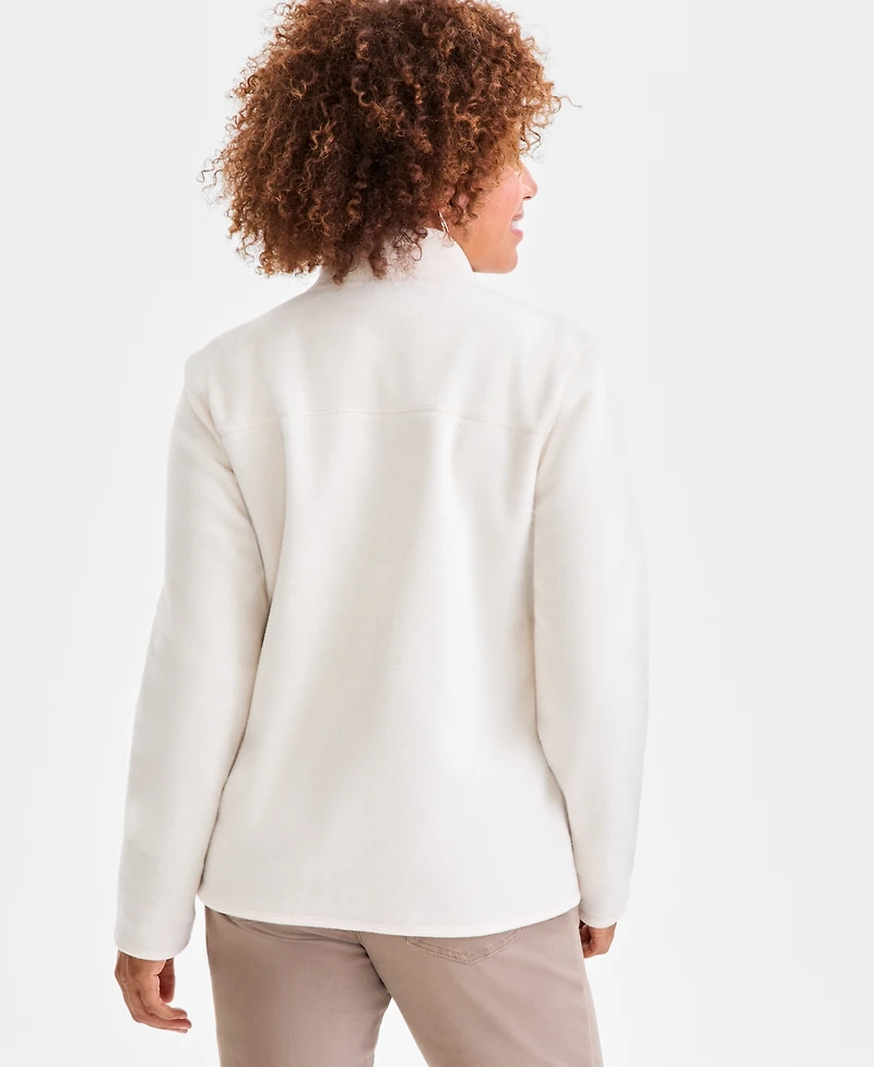 Style & Co Petite Polar Fleece Zip-Front Jacket, Created for Macy's