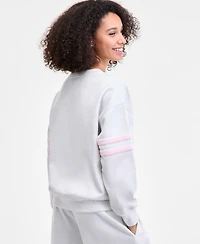 Madden Girl Juniors' 80'S Patch Camo Crewneck Sweatshirt