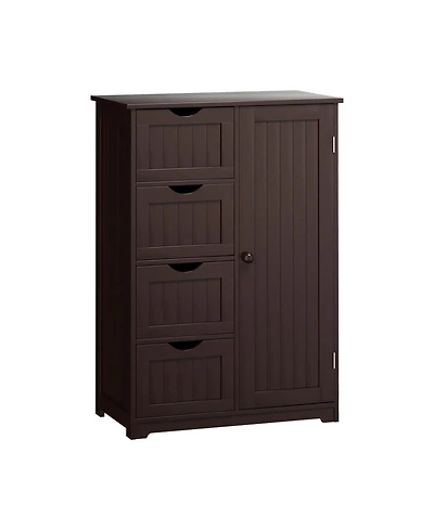 Volenca Standing Indoor Wooden Cabinet with 4 Drawers