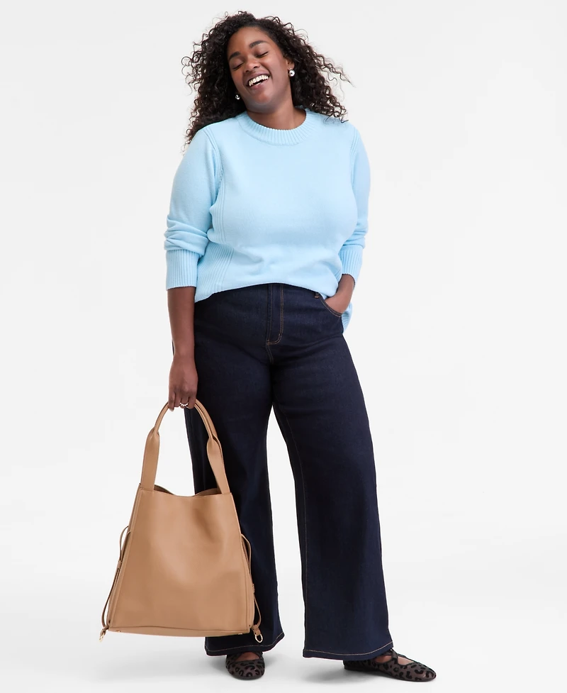 On 34th Trendy Plus High-Neck Sweater, Macy's Exclusive