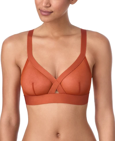 Dkny Women's Sheers Unlined Mesh Bralette Bra DK4084