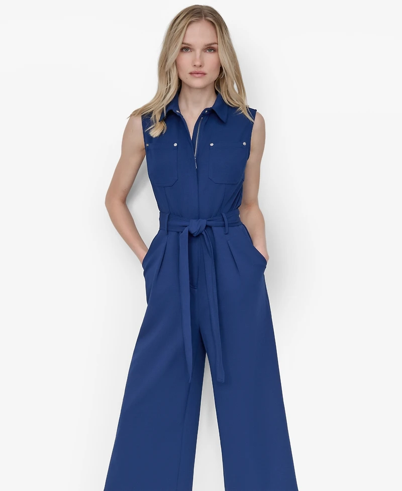 Dkny Women's Cargo Sleeveless Jumpsuit