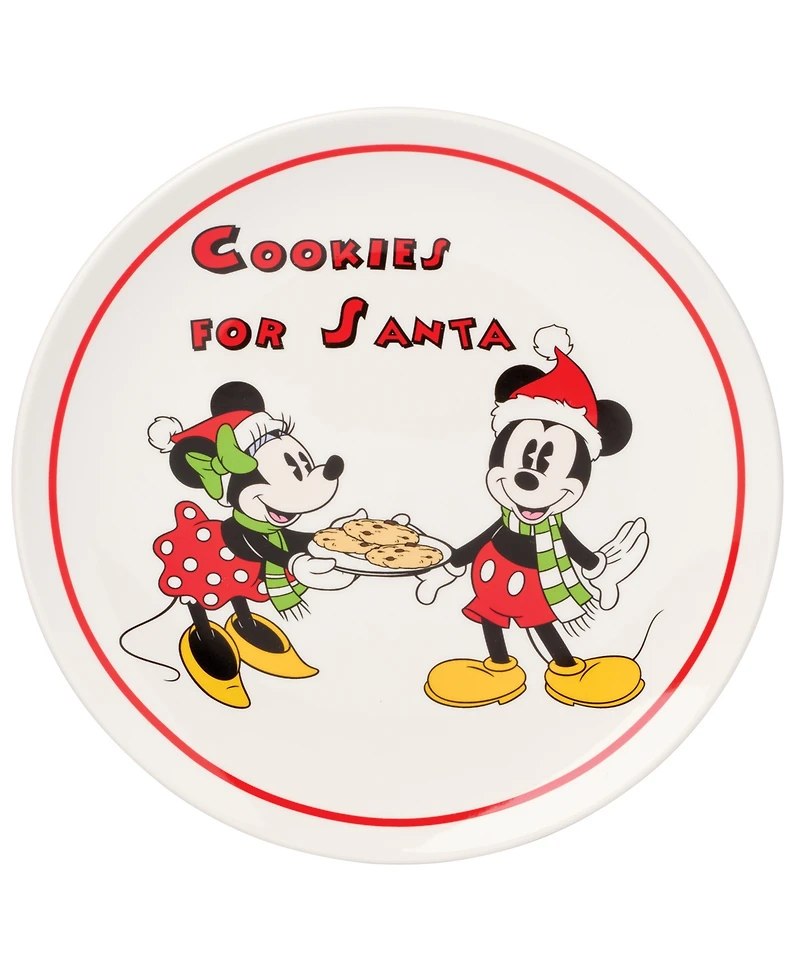Lenox Disney Holiday Mickey Mouse Cookies for Santa Plate