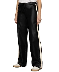 Sanctuary Women's High-Rise Coated Twill Track Pants