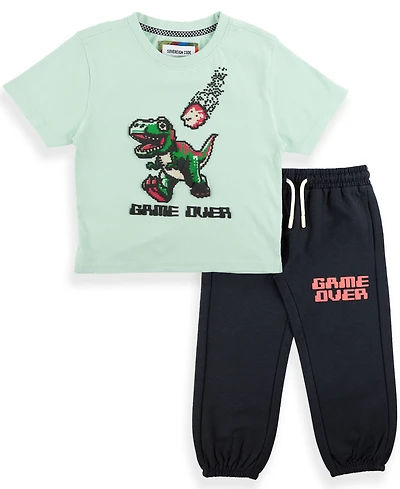 Sovereign Code Toddler and Little Boys 2-Piece Graphic T-Shirt Joggers Set