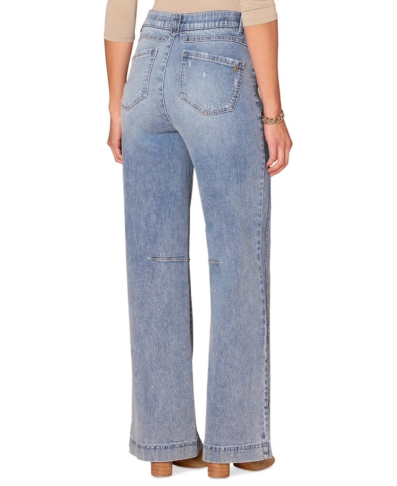 Democracy Women's High-Rise Ab-Solution Wide-Leg Jeans
