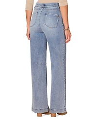 Democracy Women's High-Rise Ab-Solution Wide-Leg Jeans