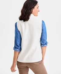 Style & Co Petite Polar Fleece Vest, Created for Macy's