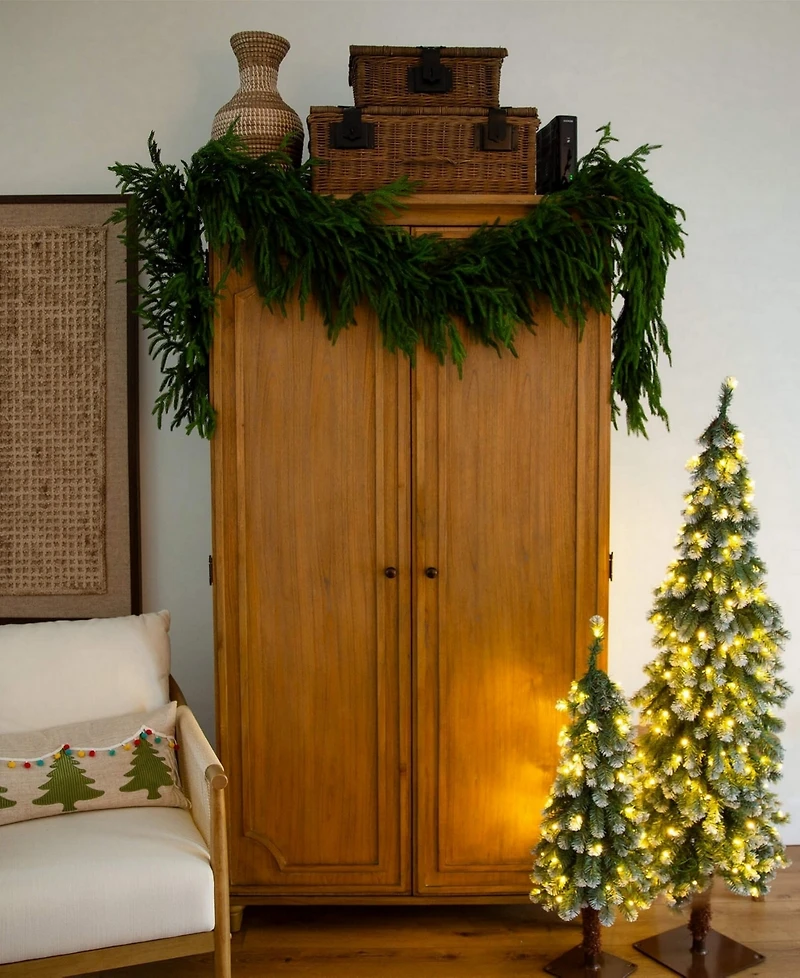 Nearly Natural 8" Artificial Touch Norfolk Island Pine Garland with Natural Look