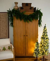 Nearly Natural 8" Artificial Touch Norfolk Island Pine Garland with Natural Look
