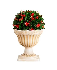 Nearly Natural 22" Uv Resistant Artificial Christmas Ball in Classic Decorative Planter Indoor and Outdoor