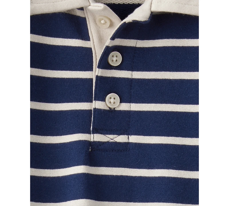 Carter's Baby Boys Cotton Long-Sleeve Striped Polo Jumpsuit