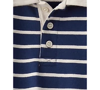 Carter's Baby Boys Cotton Long-Sleeve Striped Polo Jumpsuit