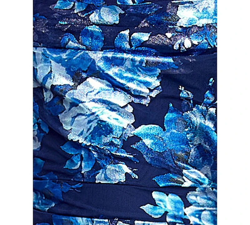 City Studios Juniors' Printed Foil Mesh Midi Dress