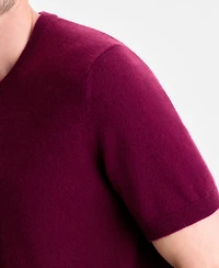 Club Room Men's Regular-Fit Textured 100% Cashmere Sweater T-Shirt, Macy's Exclusive