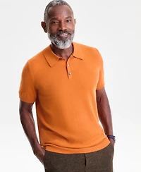 Club Room Men's Regular-Fit 100% Cashmere Sweater Polo Shirt