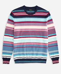 Club Room Men's 100% Cashmere Stripe Crewneck Sweater