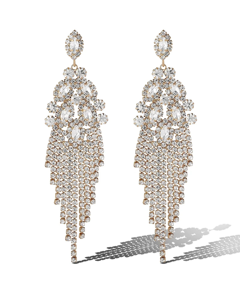 Jessica Simpson Crystal Fan Drop Earrings