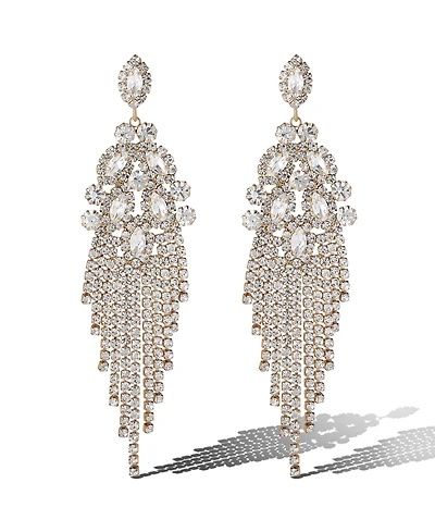 Jessica Simpson Crystal Fan Drop Earrings