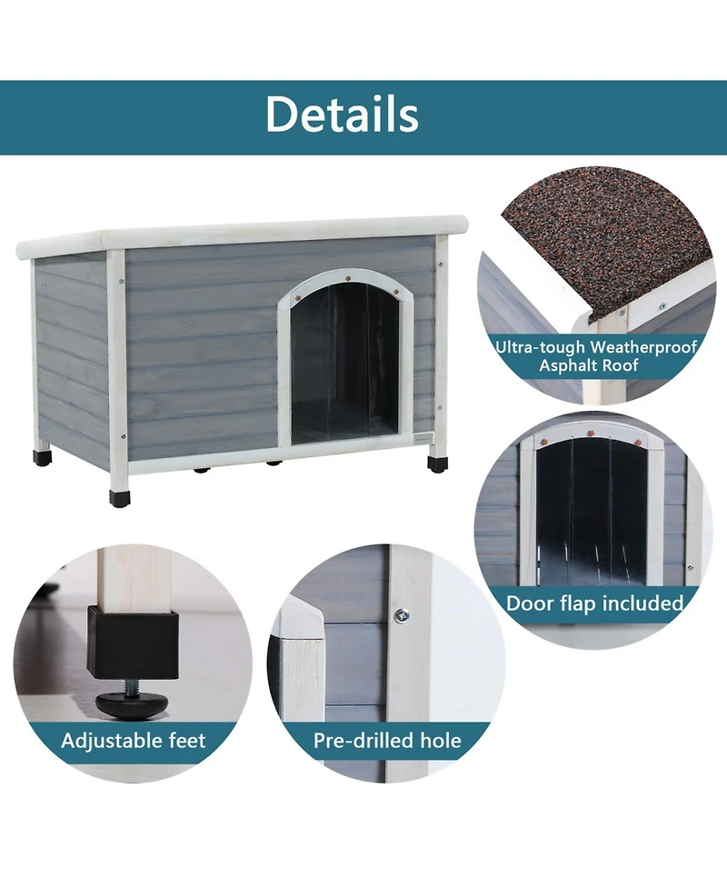 Streamdale Furniture Medium Wooden Dog House Waterproof Elevated