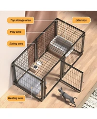 Streamdale Furniture 47" Dog Crate - Indoor/Outdoor Kennel