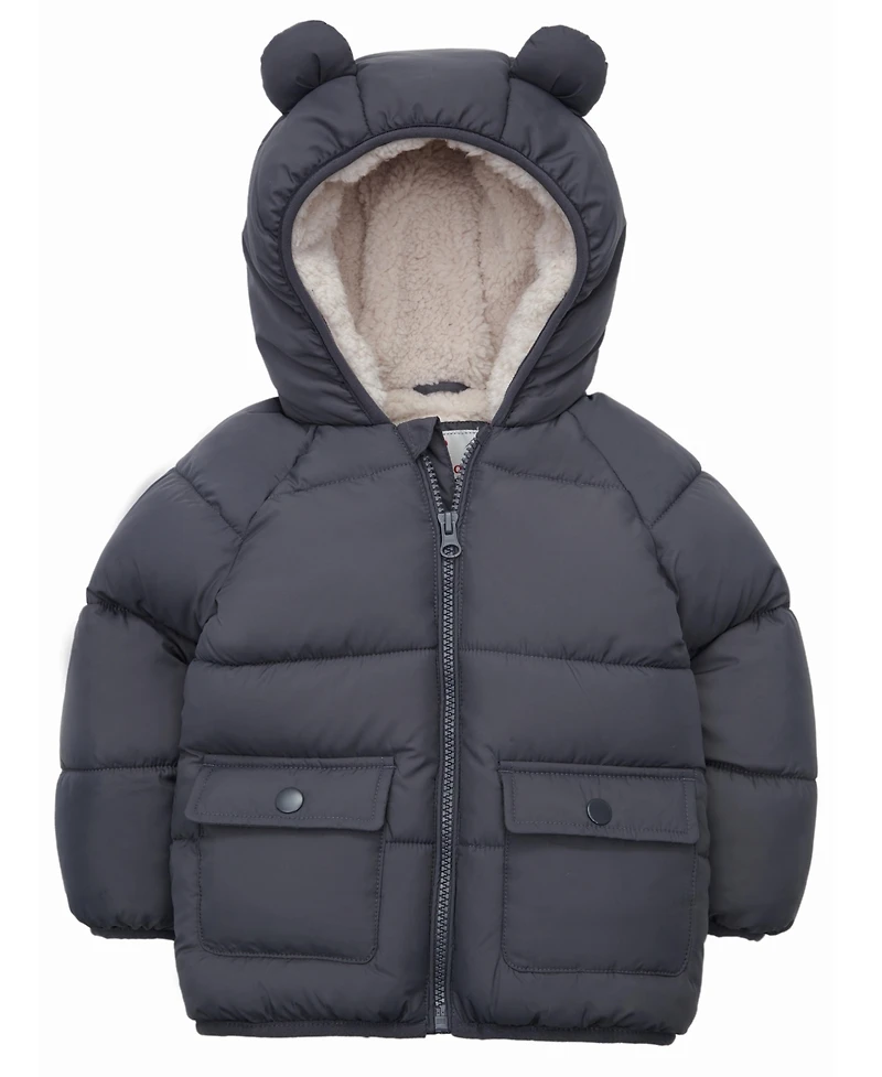 Rokka&Rolla Baby Boys Sherpa Fleece Lined Puffer Coat 6-24M