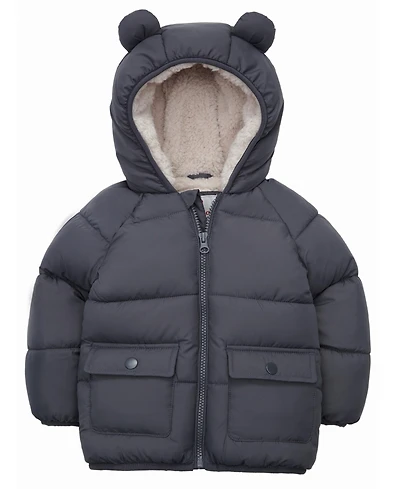 Rokka&Rolla Baby Boys Sherpa Fleece Lined Puffer Coat 6-24M