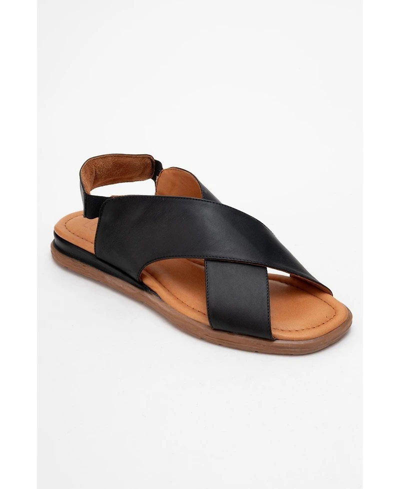 Broods Elastic Leather Slip On Sandals (Women)